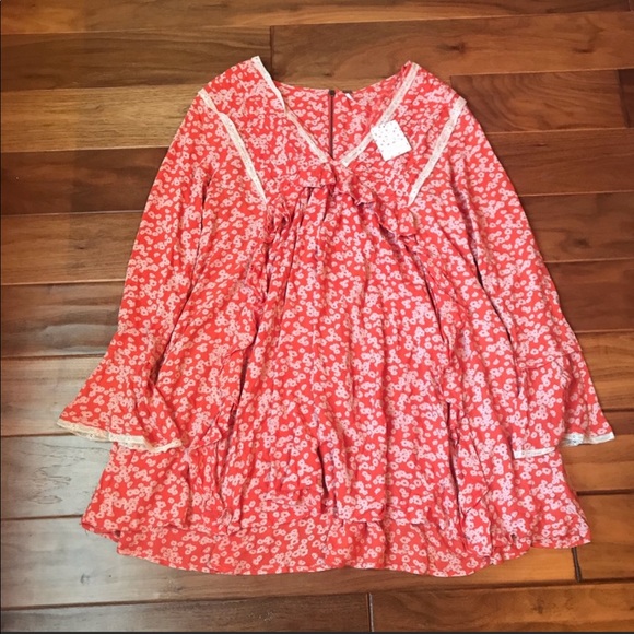 Free People Like You Best Orange Floral Mini Dress - Picture 5 of 14